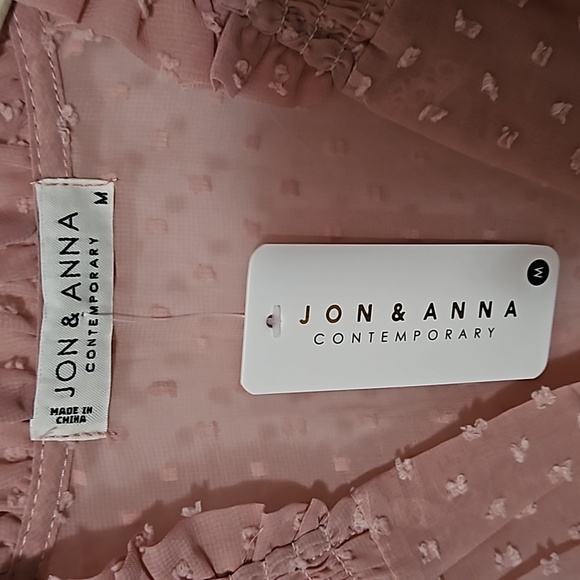 Jon and Anna women's blouse size medium dusty pink color - Picture 2 of 3